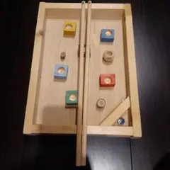 木の工作　ビー玉落としゲーム