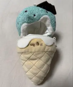 ぬいぐるみ　服　アイスクリーム　チョコ　青 10cm ぬい服
