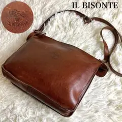 IL BISONTE イルビゾンテ ショルダーバッグ ブラウン 本革 レザー