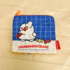 はなまるおばけ バラエティーコレクション スクエアポーチ ブルー