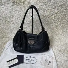 プラダ PRADA ハンドバッグ レザー プッシュロック ショルダーバッグ