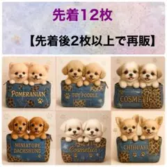 新柄‼️犬柄【先着12枚】パネル生地 豹柄デニムわんこ