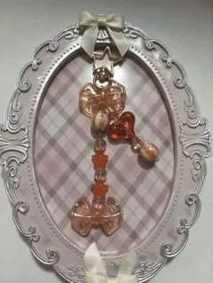オレンジチャーム キーホルダー