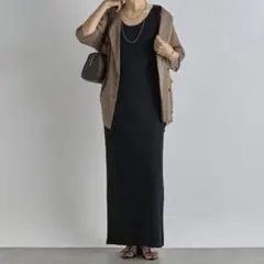 RIVE DROITE【マイナス3kg】2WAYリブタンクワンピース サイズF