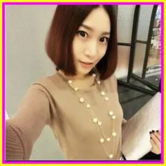ゴールド ロング パール ネックレス おしゃれ 結婚式 ロングネックレス