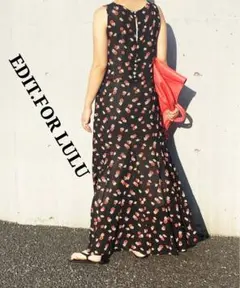 EDIT.FOR LULU ヴィンテージシアープリント ワンピース