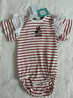 新品タグ付きミニーマウス 半袖ロンパース　80 ミニーちゃん