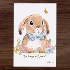 イラスト 原画 ポストカード 絵 【ウサギ】31
