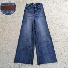 美品 現行モデル YANUK ワイドフレアデニムパンツ CVL 22