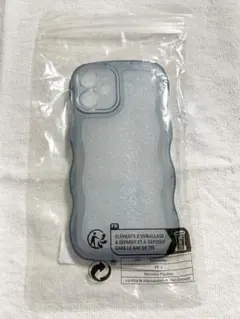 iPhone12miniケース カバー ブルー なみなみ