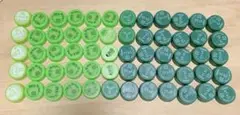 ペットボトルキャップ　60個　緑　黄緑　深緑　十六茶　生茶
