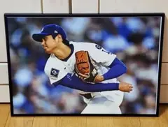 ドジャース大谷翔平 2025年MLB 投手復活！A3サイズポスターフレーム付き③