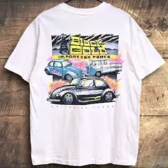 90sシングル　フォルクスワーゲン ビートル　胸ポケット付き Tシャツ　ホワイト
