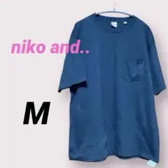 美品‼️Niko and...ブラックメンズ 半袖 無地Tシャツ Mサイズ