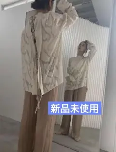HAOKAN BACK RIBBON BLOUSE アメリヴィンテージ