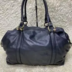 グッチ ハンドバッグ オールレザー スタッツ ブラック
