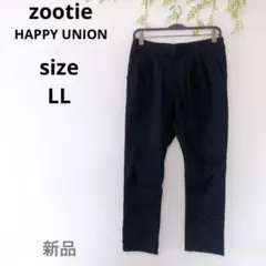 ♡HAPPY UNION♡新品 チノパン カジュアルパンツ テーパード ネイビー