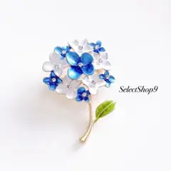 新品未使用品♡ブローチお花フラワー可愛いブルーゴールドヴィンテージ海外インポート