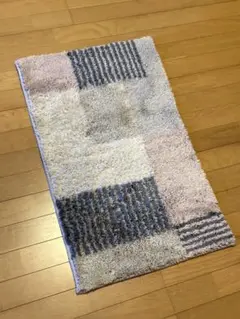 LOWYA　パッチワークデザインラグ 玄関マット　80×50cm