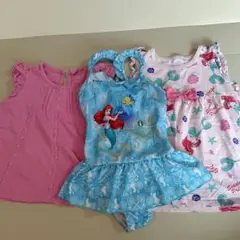 アリエル フリル付き水着、Tシャツ 3点セット
