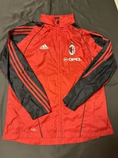 00s ACミラン adidas ナイロンジャケット Mサイズ　ロゴ擦れ