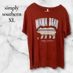 セール中 simply southern 【XL】Mama BearTシャツ 赤
