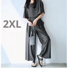 24SS 2XL 極美品 23区 ストレッチジョーゼット レイヤー カットソー