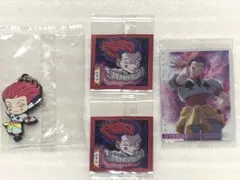 ハンターハンター　ラバーストラップ　シール　カード　ヒソカ　4点