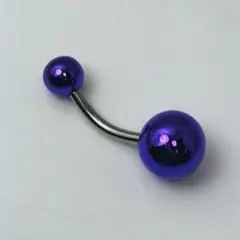メタリックボール　へそピアス　ボディピアス  mk