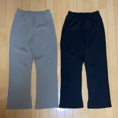 アースミュージック&エコロジー　リブフレアパンツ　レギンス　ワッフル生地