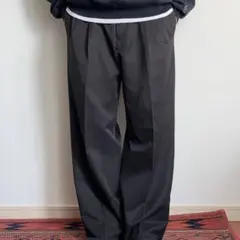 00s HAGGAR ポリスラックス ツータック ブラック バギー 34