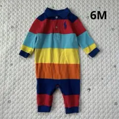 【6077】Ralph Lauren カラフルロンパース 6M