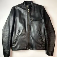 【米国製】VANSON レザー ライダースジャケット シングル 黒 36 本革