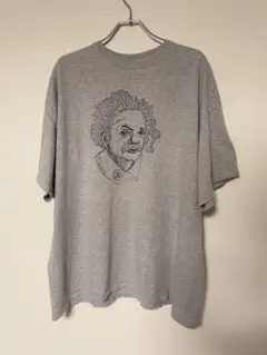 アインシュタイン イラスト Tシャツ グレー