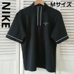 NIKE GOLF ハーフジップ ブラック半袖シャツ Mサイズ