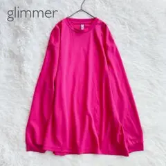 グリマー 長袖Tシャツ ピンク（5L） ポリエステル100％ ビッグサイズ