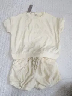 新品タグ付き　ハートパイル生地セットアップ