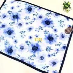 新品 上品 花柄 シルクマイヤー ブランケット 70×100 膝掛け ひざ掛け