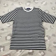 【最終セール】AZULストライプ 五分袖Tシャツ Lサイズ