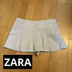 【ZARA】スーモーキーグレー プリーツスカート ショートパンツ付き