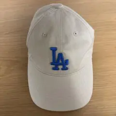 LA ベージュキャップ MLB