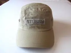 stussy ステューシー／ロゴパッチ・キャンプキャップ（カーキ）未使用