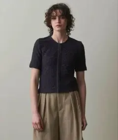 Steven alan シュリンクジャージーハーフスリーブカーディガン