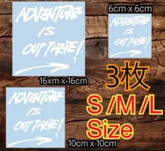 3枚S/M/L ADVENTURE IS OUT THERE! ステッカー