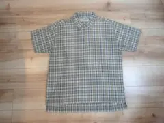 90s ハーフジップボックスシャツ M