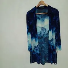 JUNKO KOSHINO 青のグラデーションカーディガン M