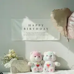 HAPPYBIRTHDAY タペストリー おうちフォト 誕生日 ハーフバースデー