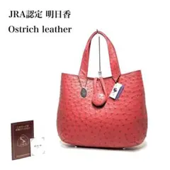 【未使用保管品】JRA認定 日本製/明日香/オーストリッチレザー/ハンドバッグ
