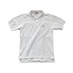 【雰囲気◎】90s HANGTEN 半袖ポロシャツ L 白 ワンポイント USA