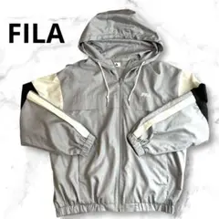 FILA（フィラ）ナイロンジャケット・グレー・Lサイズ